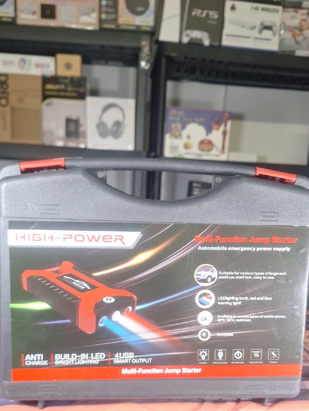 High-Power Multi-Function Jump Starter - Black & Red